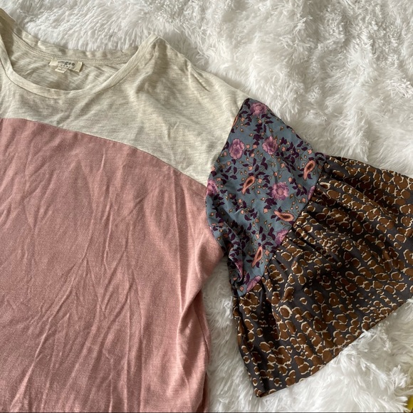 Umgee Boho color block Top. Sz Large - Picture 2 of 9